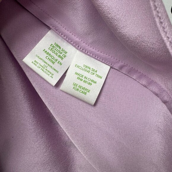 Lilly Pulitzer Purple Silk Maisy Swing Tank Top - S - Picture 5 of 5